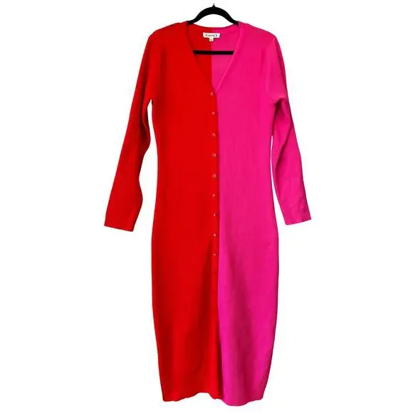 Nanette Lepore Buttoned Sweater Dress - Picture 1 of 2